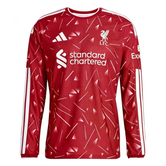 Liverpool 26_27 Authentic Long Sleeve Home Jersey Soccer