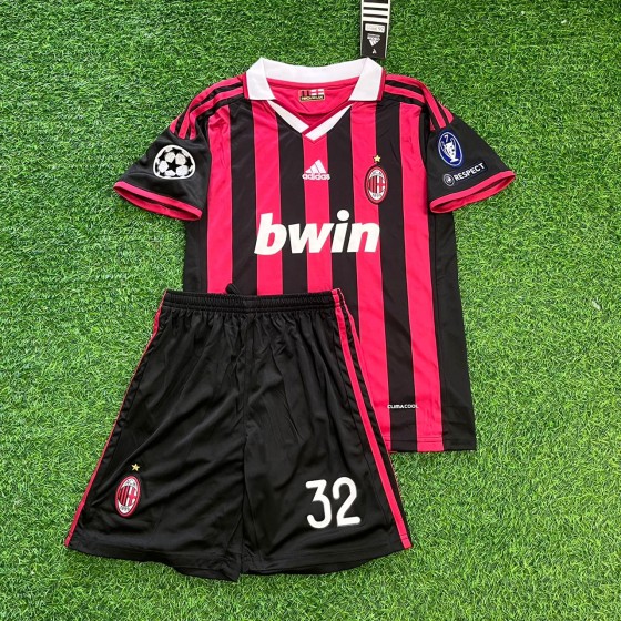 David Beckham AC Milan 20092010 Kids Retro Football Jersey