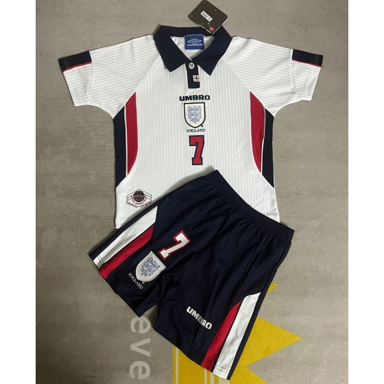 David Beckham England Retro Kids kit Kindertrikot maillot enfant kindertrui Soccer Shirt