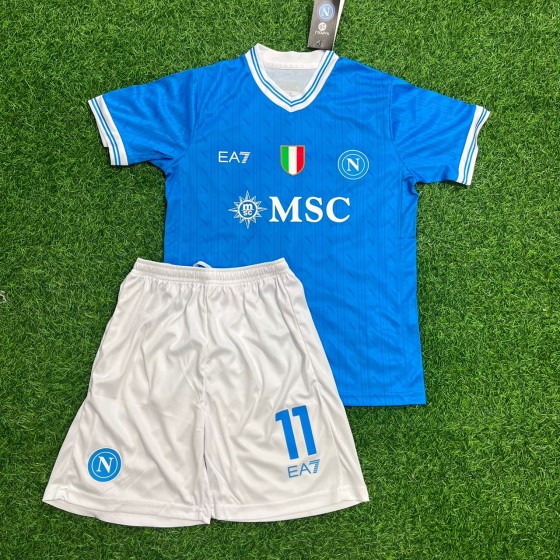 Kevin de Bruyne – Napoli Home Home Blue New Kit Jersey –  Kinder Trikot  Maillot